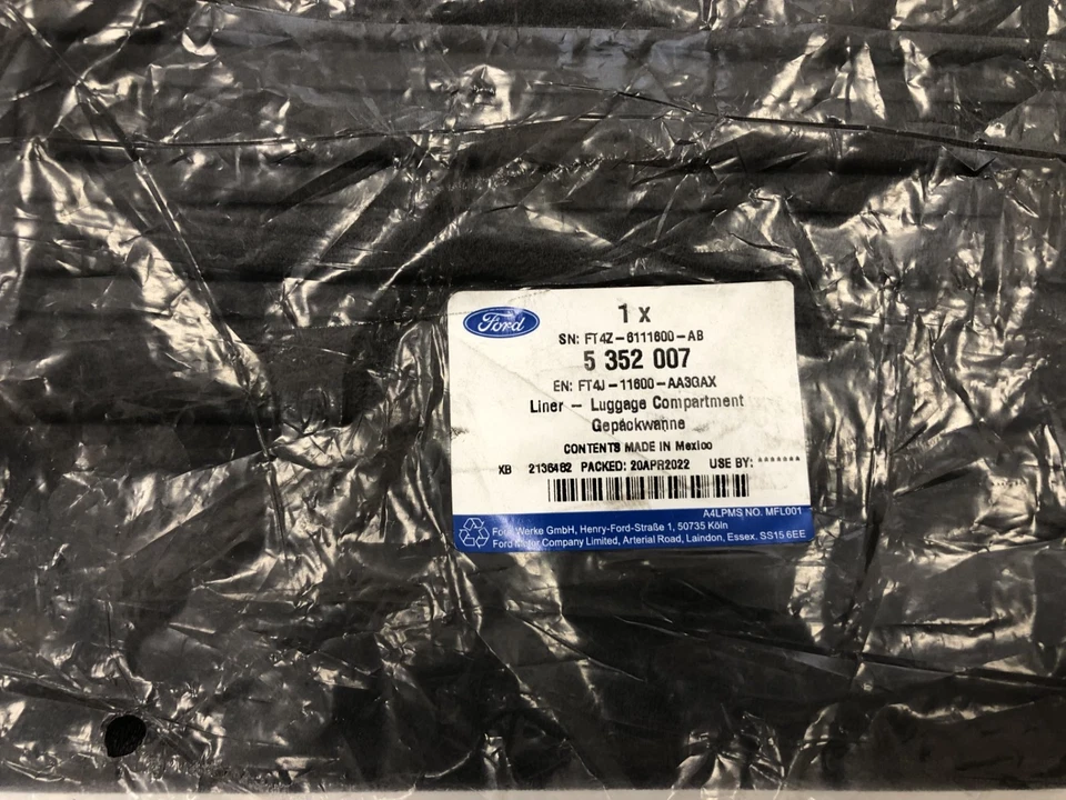 Alfombrilla de goma genuina Ford Edge 2015+ - 5352007 Foto 3 de 4