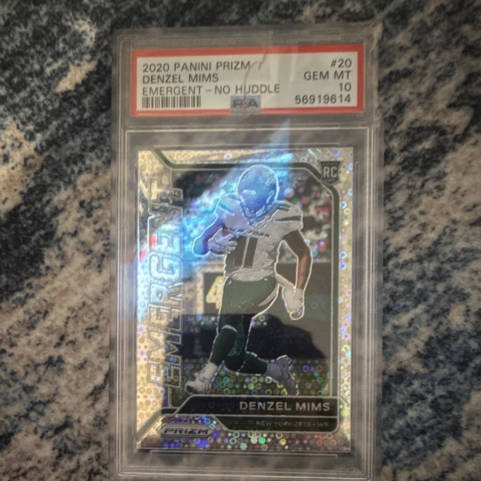 Denzel Mims Panini Prizm Emergent #20 No Huddle