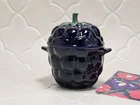 Le Creuset Blackberry Petit Casserole Cocotte 14oz Stoneware Purple VHTF NO BOX