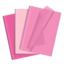 60 Sheets Tissue Paper for Packaging Gift Bags Decoration, Mixed Pink Wrappin...