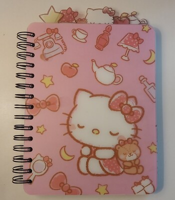 Sanrio HELLO KITTY 4-TAB SPIRAL DOT GRID NOTEBOOK JOURNAL - New