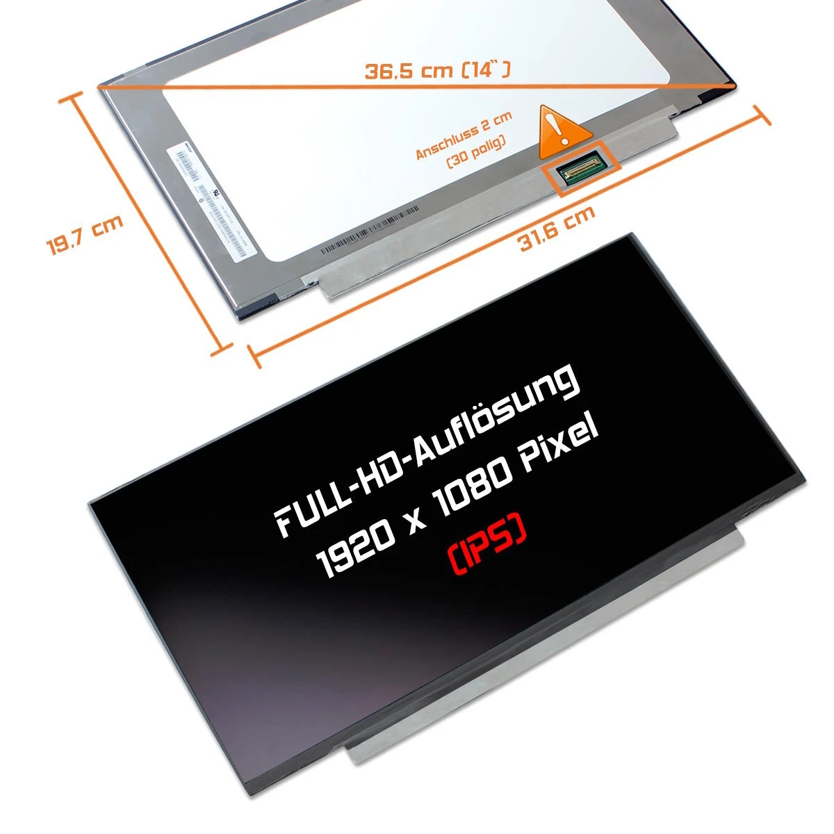Dalle écran LCD HP 2SL39PA 14" FHD LED IPS - 30pin 20mm - DisplaySeek - NEUF