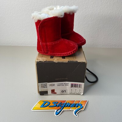 Size 0/1 - UGG Australia Cassie Velvet Red 10042771 INF Brand New! Ships Fast!