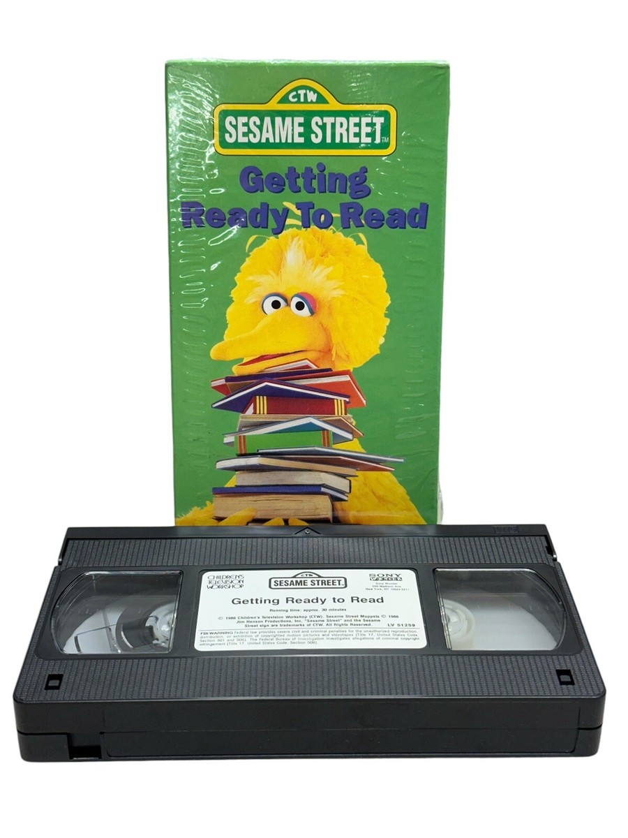 Sesame Street Getting Ready to Read VHS Tape 1986 Sony