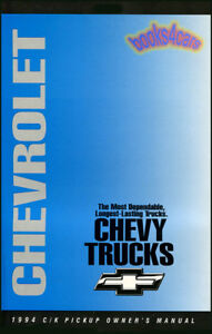 CHEVROLET TRUCK 1994 OWNERS MANUAL BOOK CHEVY PICKUP HANDBOOK C/K