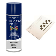 RAL8500 WHITE MATT Gloss Aerosol Paint Outdoor Indoor Metal Wood Furniture