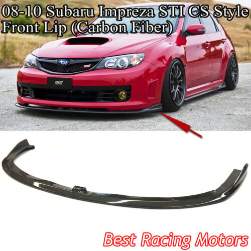 For 2008-2010 Subaru Impreza STI 5dr Bottom Line CS Style Front Lip (Carbon) - 第 1/2 張圖片