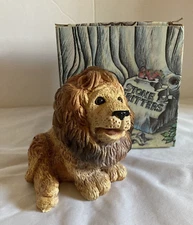 Vintage Stone Critters African Lion United Design Figurine 1984 Smiling OB