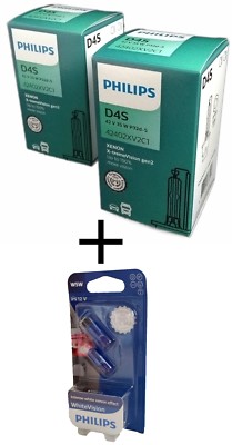 D4S PHILIPS X-treme Vision bis 150% mehr Sicht Xenon 2st 42402XV2C1 + 2st W5W 