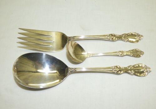 Wm Rogers Grand Elegance Silver Plate Serving Fork Ladle Berry Casserole Spoon