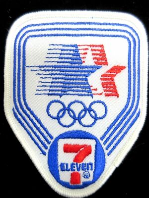 Vintage US Olympic Team 7 Eleven Sponsor Sew On Embroidered Patch NOS