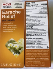 Lot of 1 Earache Relief Ear Drops 0.33 Oz Each Exp 2/2028 Compare To Similasan