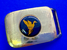 Flying Mallard Duck Bird Centerpiece Hunting Hunters Solid Brass Belt Buckle