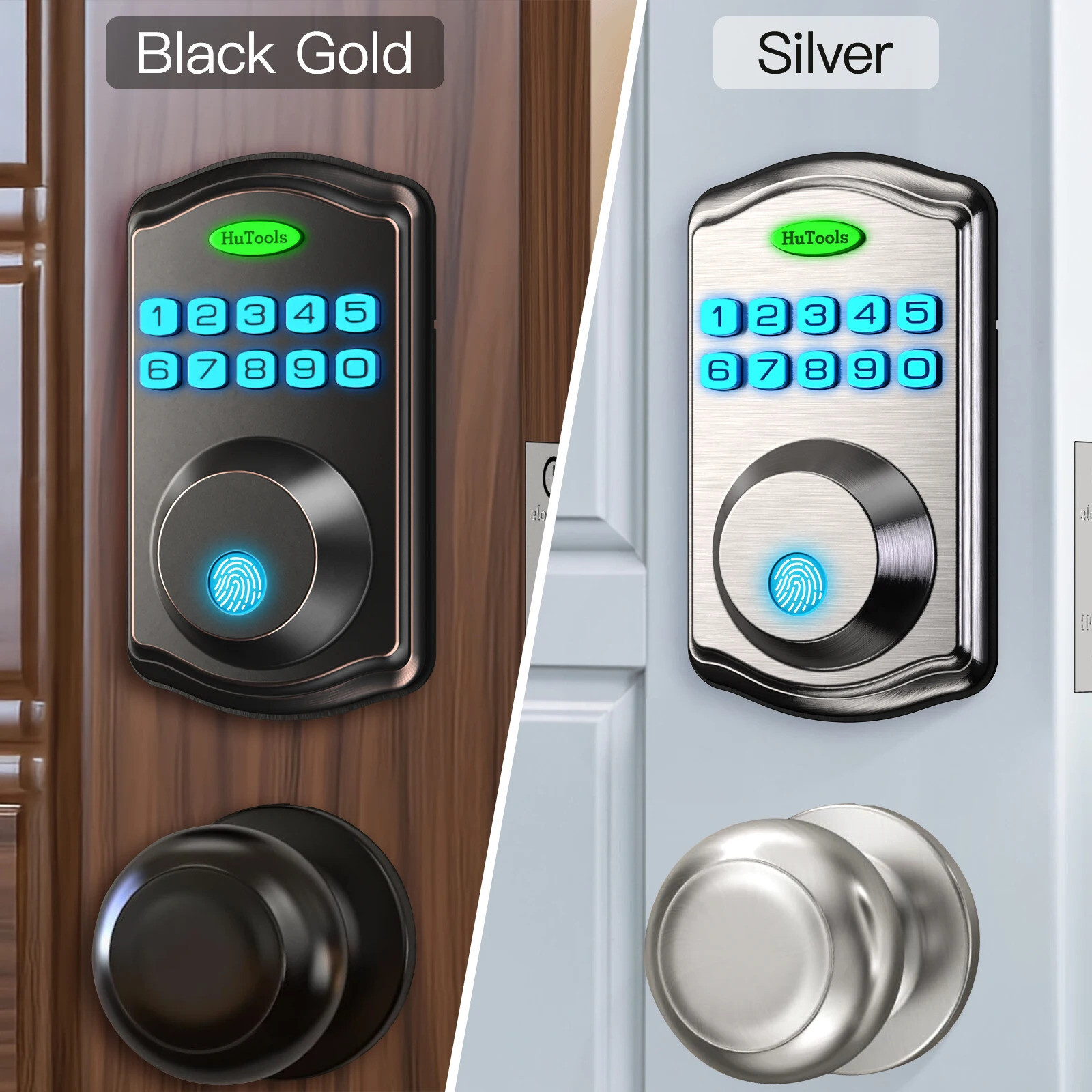 Smart WiFi Fingerprint Door Lock Bluetooth Keyless Entry Deadbolt with App Control  -image