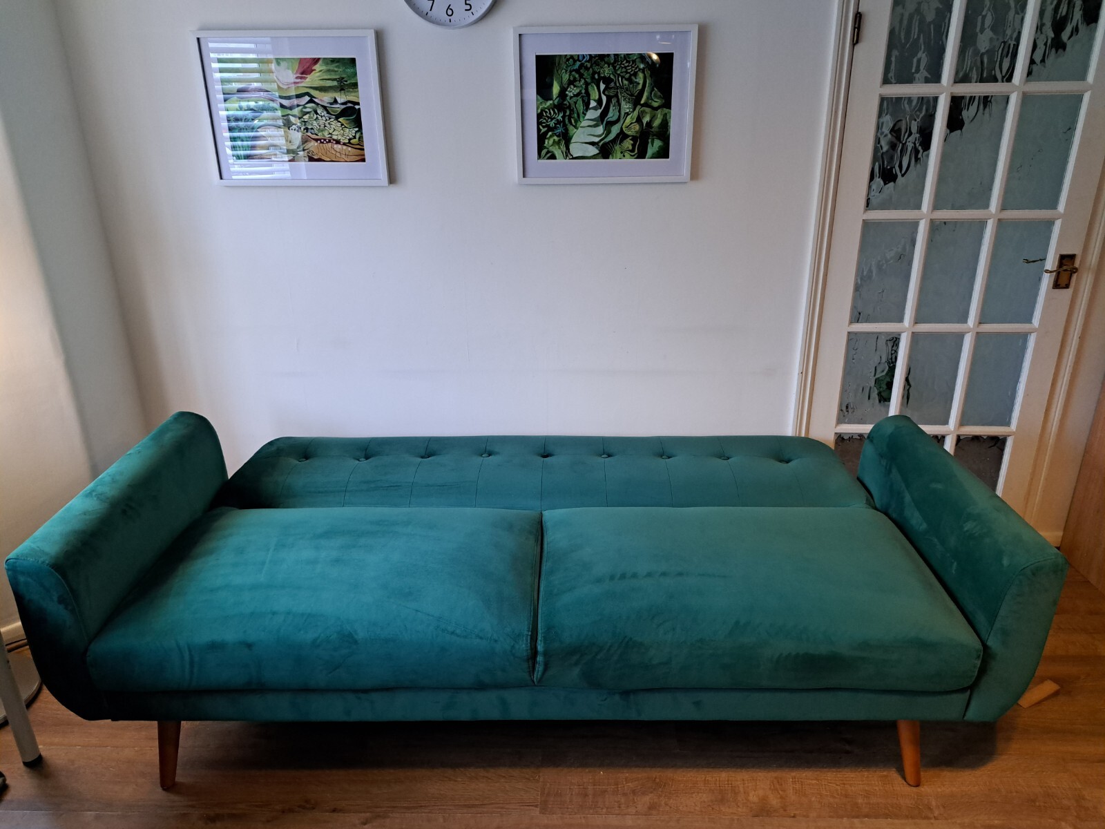 Dreams Gallway 3Seater ClicClac Sofa Bed Velvet Green eBay