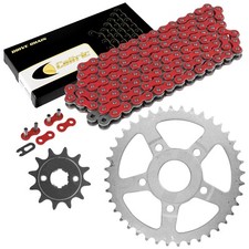 Red Drive Chain And Sprockets Kit for Honda ATC200X 1983 1984 1985