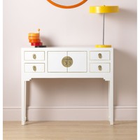 Wudang Oriental Painted Furniture White Console Hall Table With Drawers Wudang Oriental Painted Furniture White Console Hall Table With Drawers