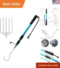 Durable Telescopic Fish Hook Gaff with Non-Slip Handle - Expandable to 55 Inches