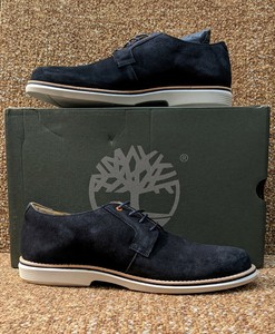 New Men's Timberland 9 City Groove navy suede oxford casual lace up | eBay