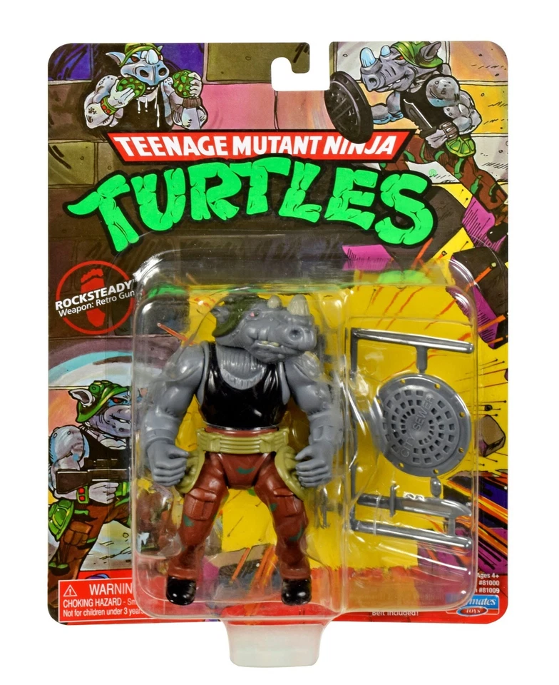 Teenage Mutant Ninja Turtles Classic Retro Bebop Rocksteady Double Pack Figures - Image 3 of 4