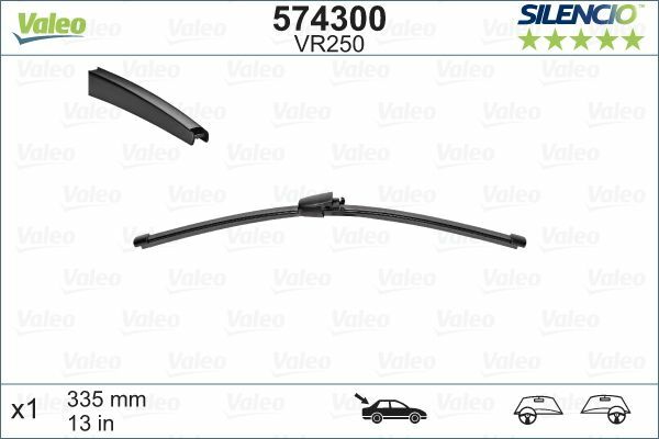 "Valeo Silencio Flache Scheibenwischer - Heck - 13 \" - FüR VW Touareg (7L_)"-image