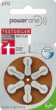 Power One p312 Hearing Aid Battery (10 X 6 =60 Pcs) Free Shipping Worldwide