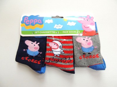 PEPPA PIG GEORGE   3 ER PACK    SOCKEN STRÜMPFE  GR. 31 - 34