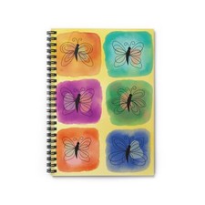 Butterfly Watercolor Spiral Notebook - Ruled Line BRAND NEW