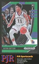 2020 Panini Prizm Draft Picks Collegiate #72 Devon Dotson  Green Kansas Jayhawks