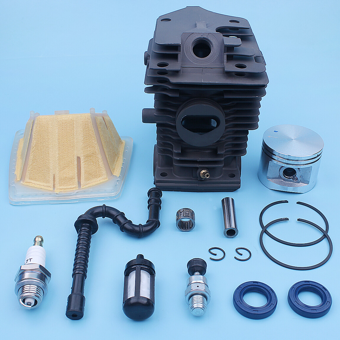 Tagliasiepe Stihl Kit Pistone Cilindro Per Motosega Stihl MS270 MS280 - Diametro 46mm, Con Guarnizioni (kit Ricostruzione) Block Shaft - Foto 11