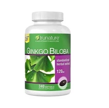 Trunature GINKGO BILOBA 120 mg Standardized Herbal, 340 Softgels Memory Support