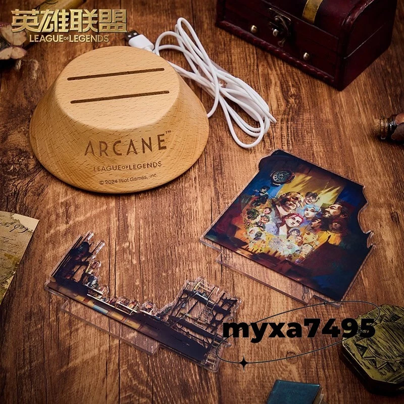 Lâmpada Arcane:League of Legends oficial luz noturna LOL presentes infantis novo modelo decoração - Imagem 4 de 4