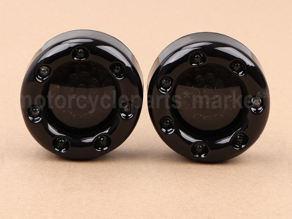 Black/Red FireRing LED Bullet Turn Signals Kit for HD Harley Touring