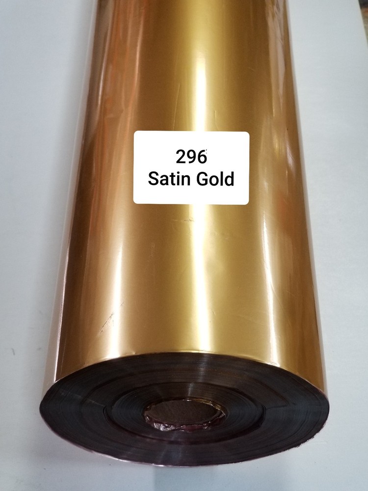 Hot Stamping Gold Foil 296    24 In x 1000'  Heat Transfer System application
