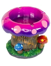 Big Mushroom Tree Polystone Cigarette Ashtray with Storage 