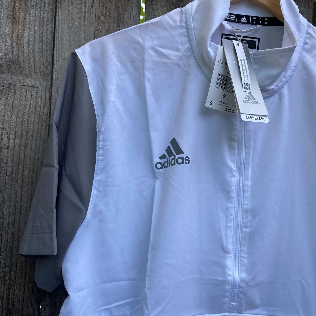 Adidas Mens Golf Windbreaker Shirt Top Short Sleeve Pullover Adidas Mens Golf Windbreaker Shirt Top Short Sleeve Pullover