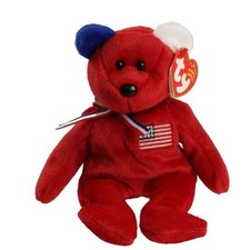 Ty Beanies "Amerika red der Teddy" aus Sammlung, mega rare Beanie