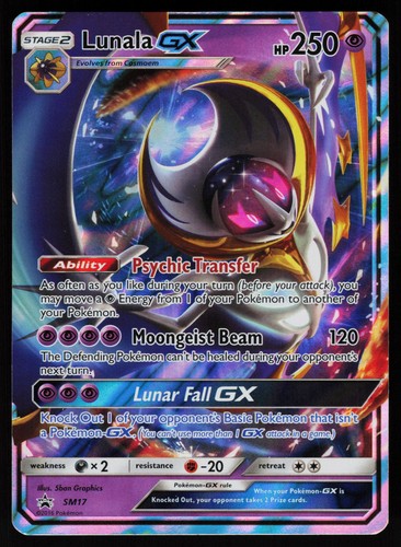 Lunala GX - SM17 Sun & Moon Promo Holo Promo NM/M Pokemon Graphics