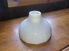 Antique Opalescent Milk Glass Shade Pendant Light Large Medical Industrial 7.5"