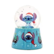 Disney Lilo & Stitch Santa Stitch 3-Inch Mini Light-Up Snow Globe