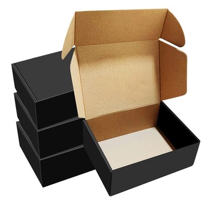 30 Pack 8x6x3 inches Black Shipping Boxes, Corrugated Mailer Boxes