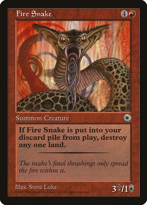 [MTG] Fire Snake (127) (POR) HP-DMG