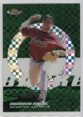 2005 Topps Finest Green X-Fractor 13/50 Brandon Backe #17 0b5