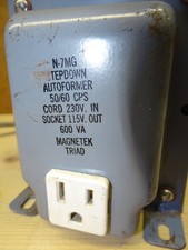 Transformator  AC 230V  auf 115V  - 600 VA Autotrafo  - Step Down Transformer