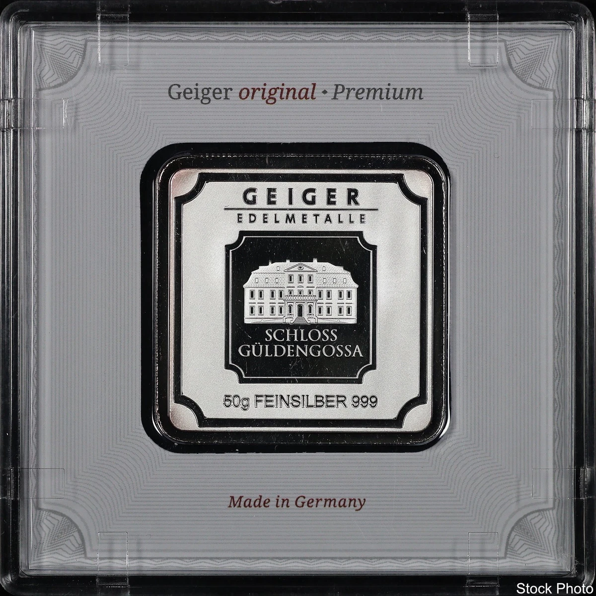 Bar .999 Fineness Silver Bullion Rounds 50 g Precious Metal