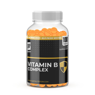 QRP Nutrition Vitamin B Komplex 100 Tabletten   Unterstützung von Energie & Nervensystem