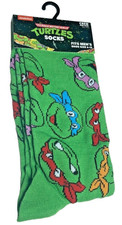 Unisex Teenage Mutant Ninja Turtles Crew Socks Fits Men Shoe Sz 6-12 Nickelodeon