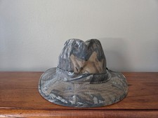 Vintage Realtree Camouflage Cowboy Safari Hat Fedora Size Medium Made In USA