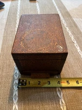handmade signed Antique wooden cigarette dispenser