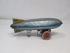 Vintage Schylling Zeppelin Blimp Wind-Up Tin Litho Toy 1970's Works Great